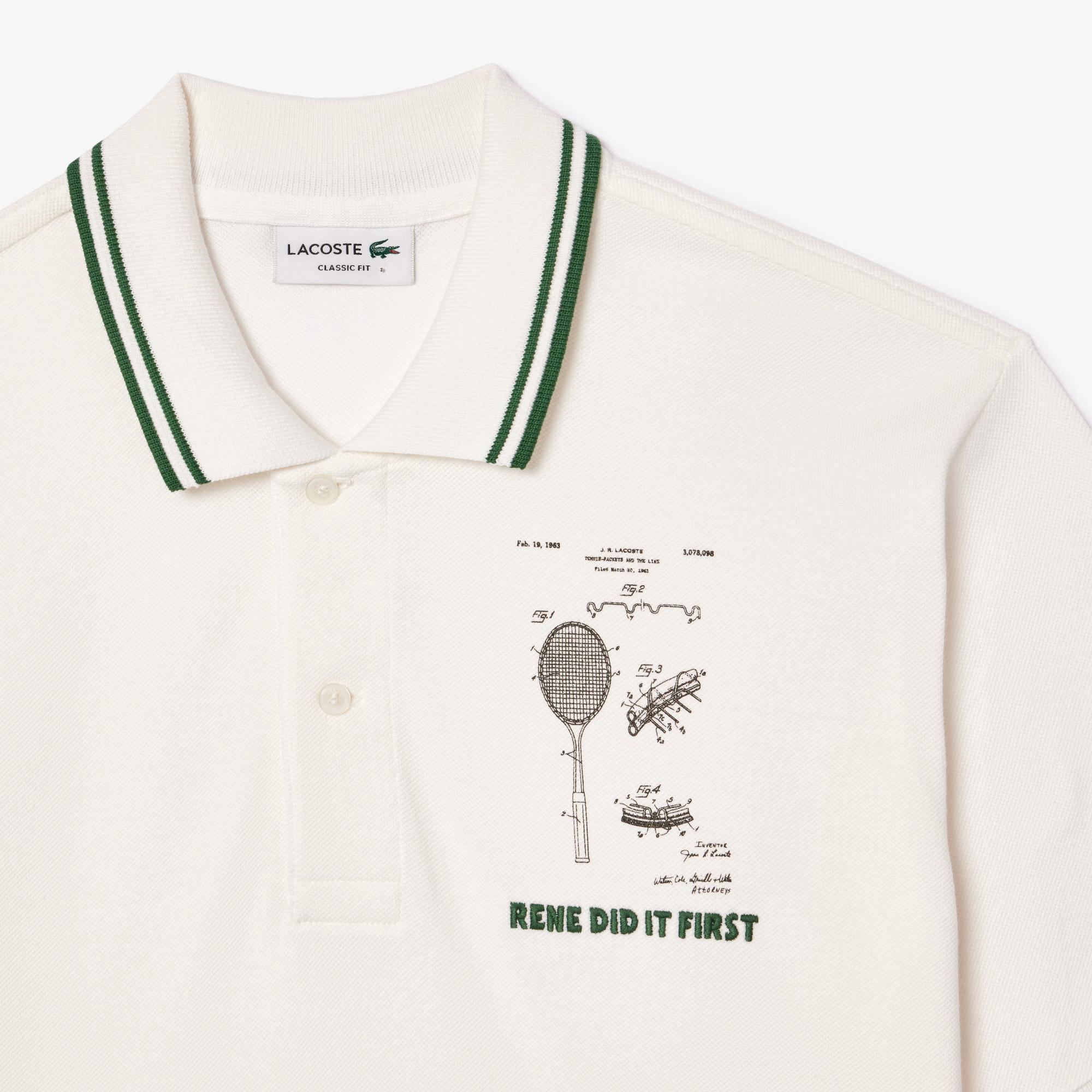 Lacoste L.12.12 Erkek Classic Fit Baskılı Bej Polo