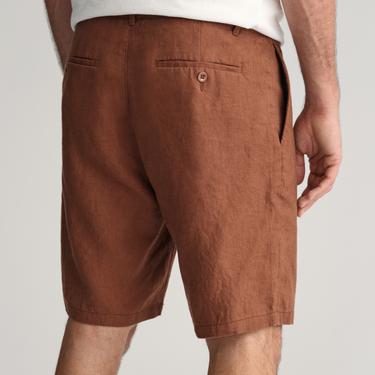  GANT Erkek Kahverengi Relaxed Fit Keten Şort