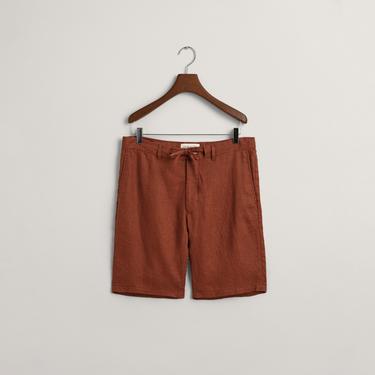  GANT Erkek Kahverengi Relaxed Fit Keten Şort