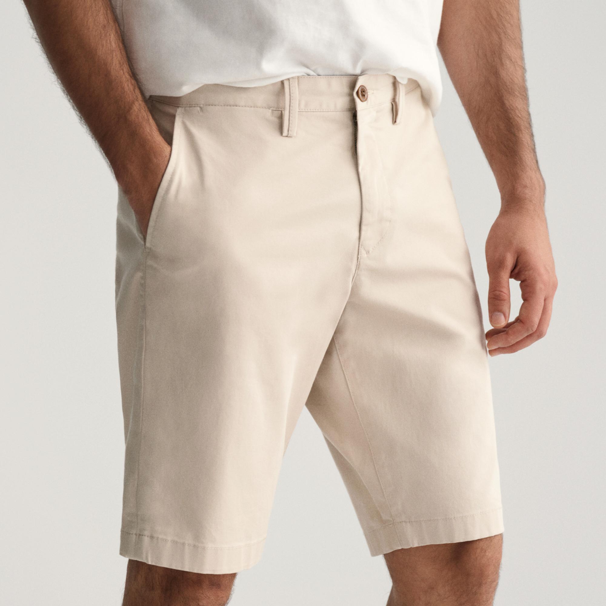 Gant Erkek Krem Relaxed Fit Chino Şort