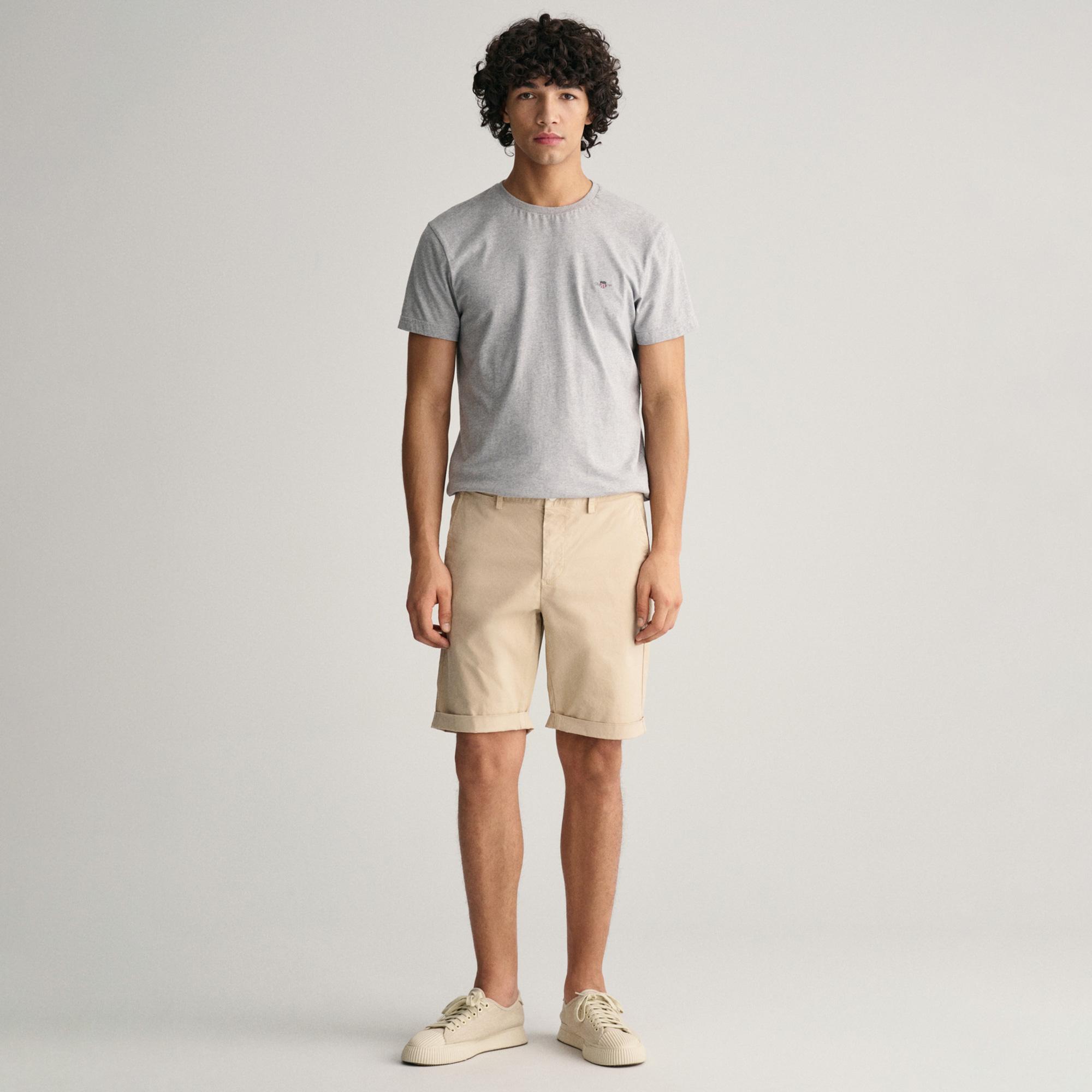 GANT Erkek Krem Regular Fit Şort