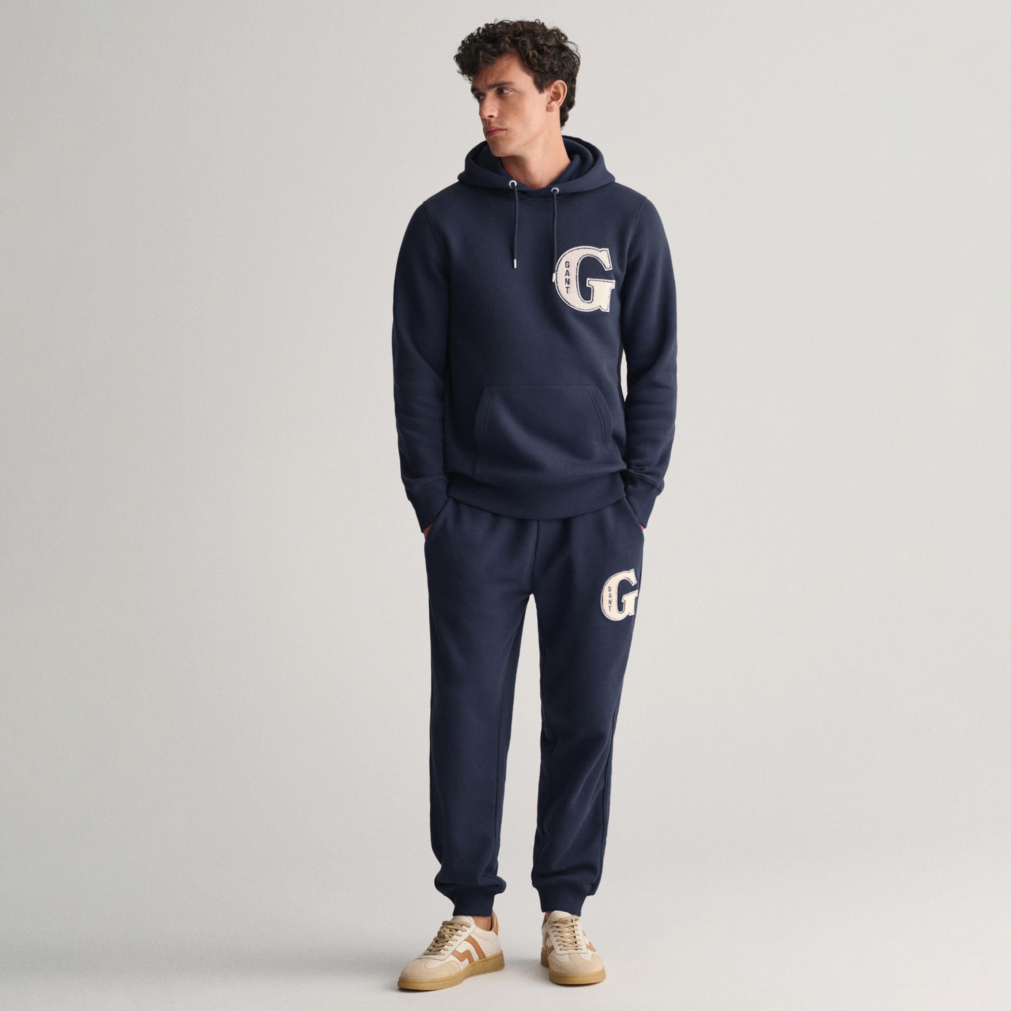 GANT Erkek Lacivert Regular Fit Logolu Eşofman Altı