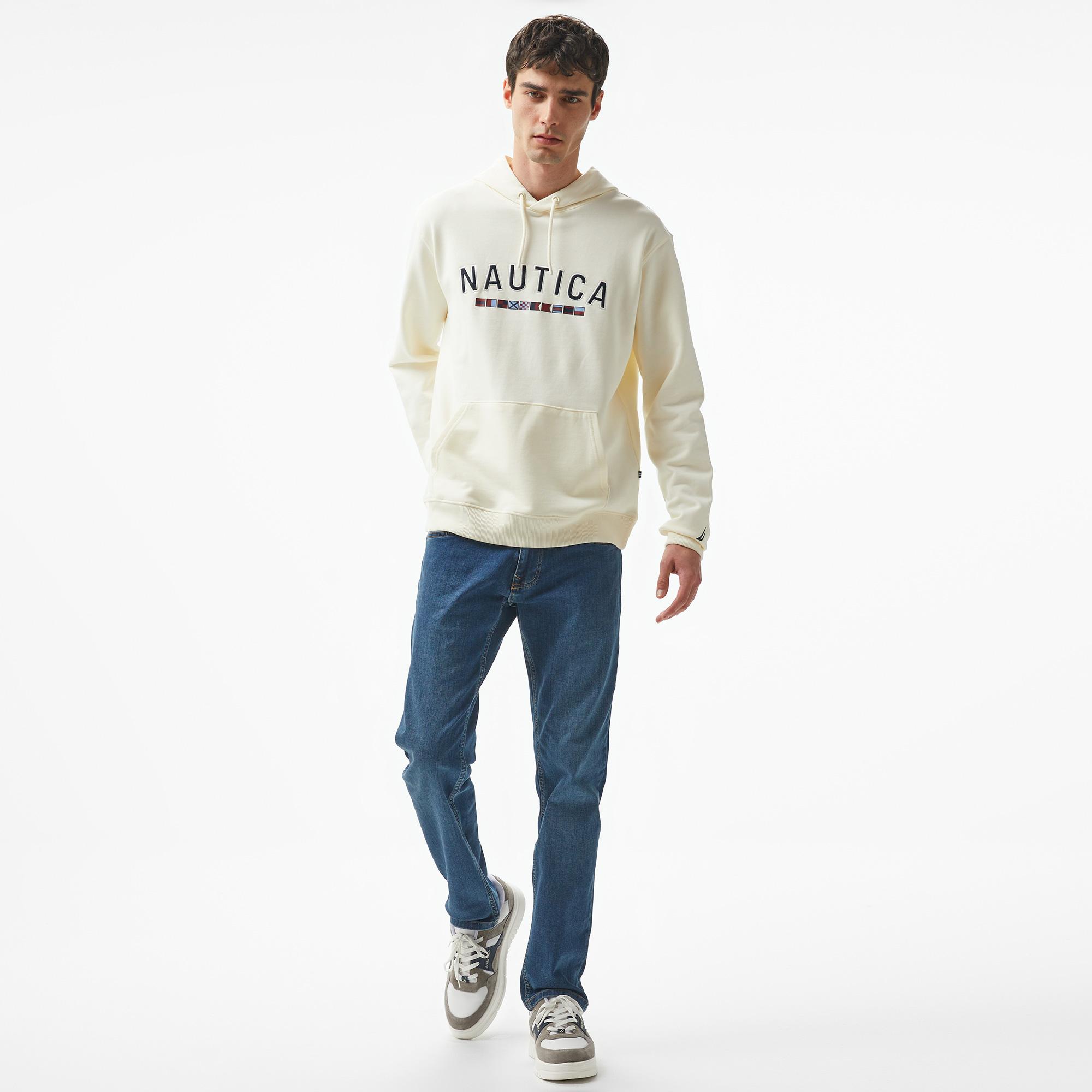 Nautica Erkek Beyaz Regular Fit Sweatshirt