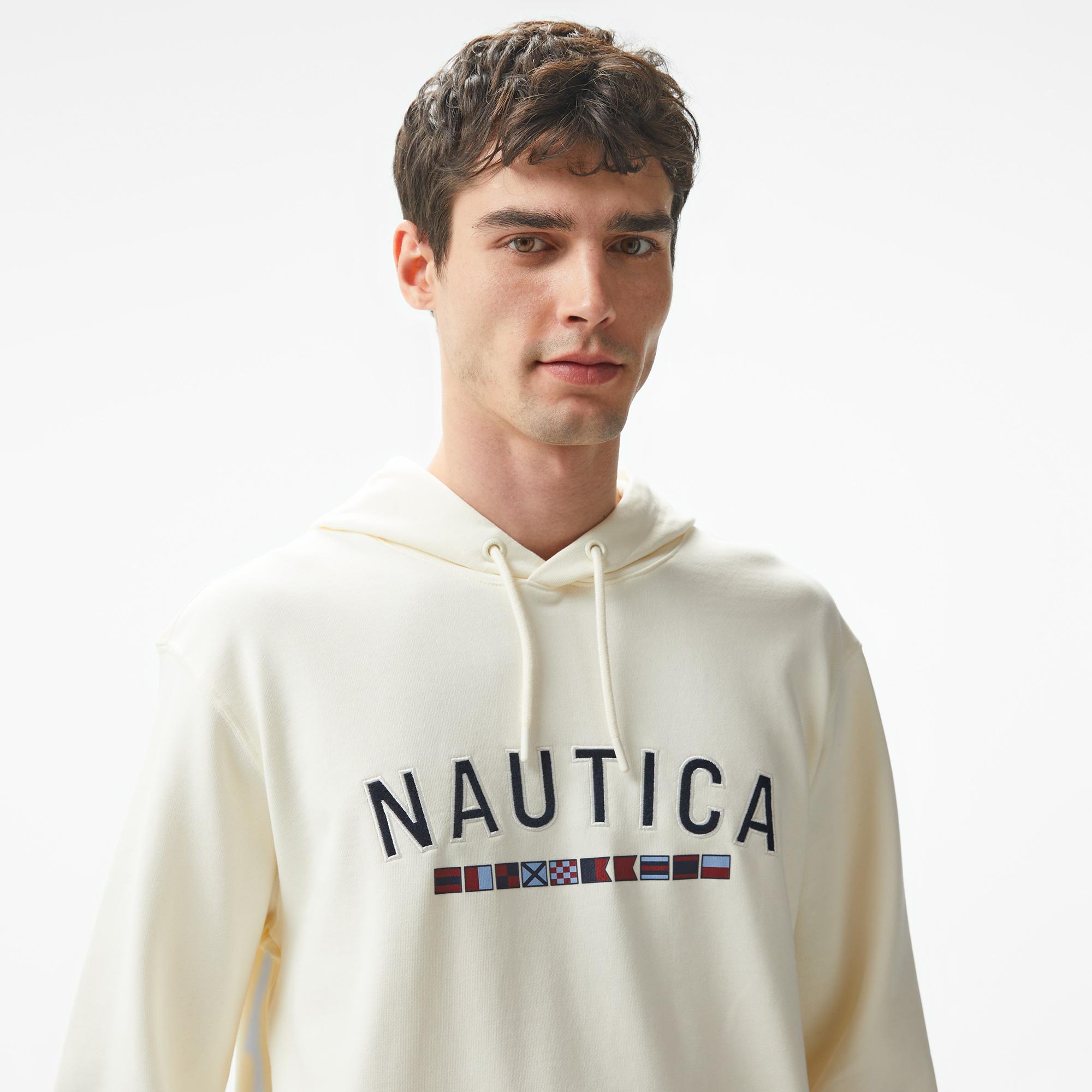 Nautica Erkek Beyaz Regular Fit Sweatshirt