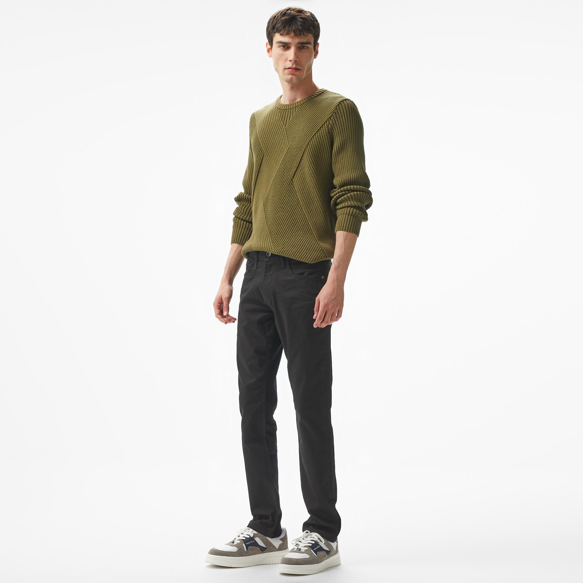 Nautica Erkek Haki Regular Fit Triko