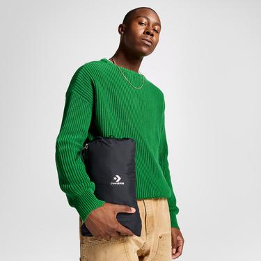  Converse Erkek Kapüşonlu Renk Bloklu Siyah Mont