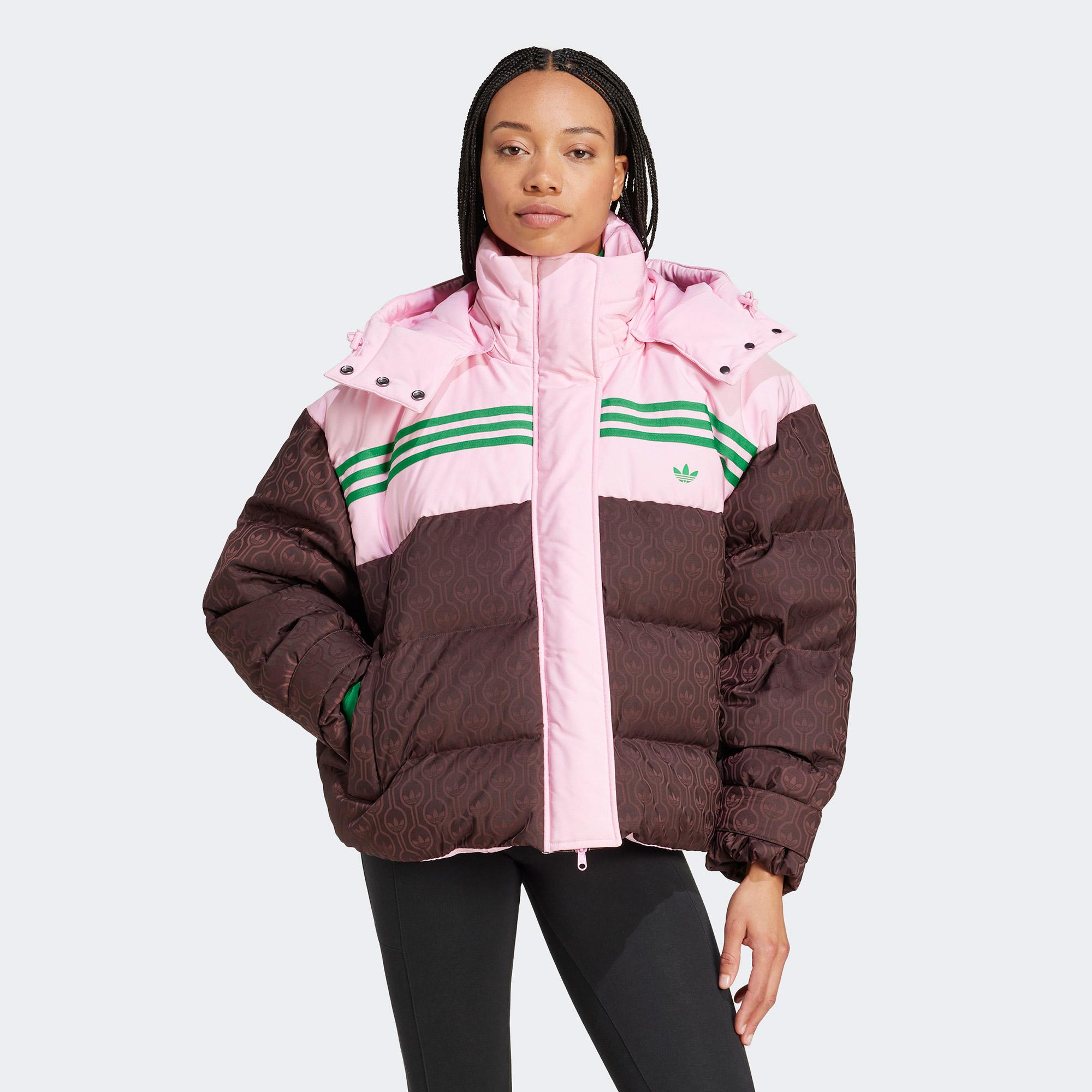 adidas Premium Kadın Pembe/Kahverengi Mont