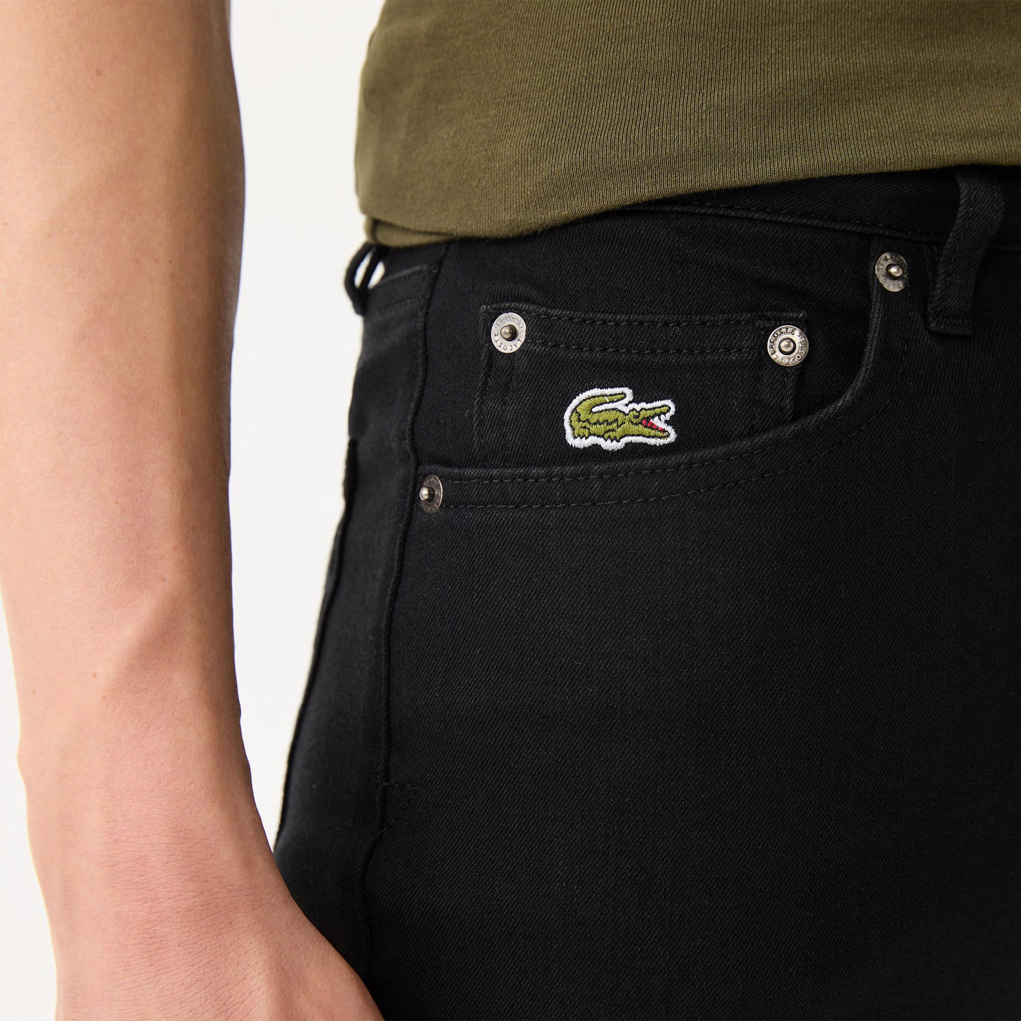 Lacoste Erkek Slim Fit Siyah Jean Pantolon