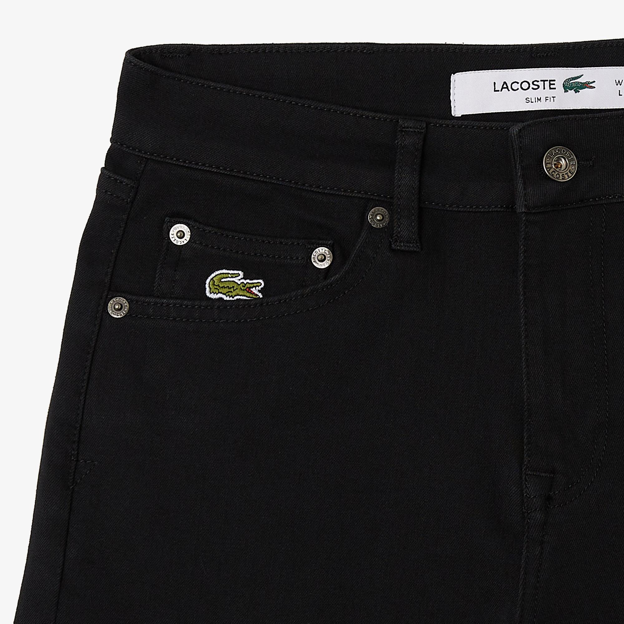 Lacoste Erkek Slim Fit Siyah Jean Pantolon