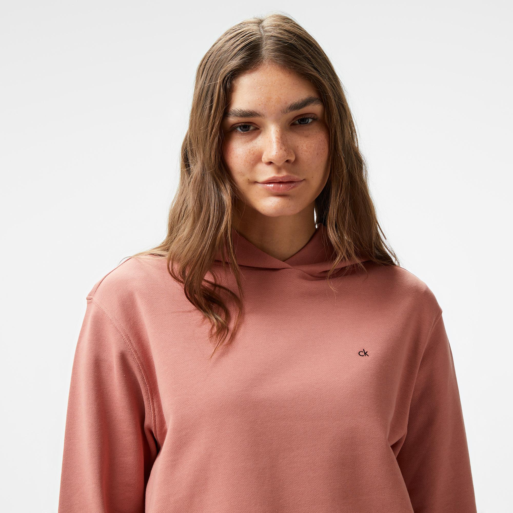 Calvin Klein Emb Graphic Relaxed Kadın Turuncu Hoodie