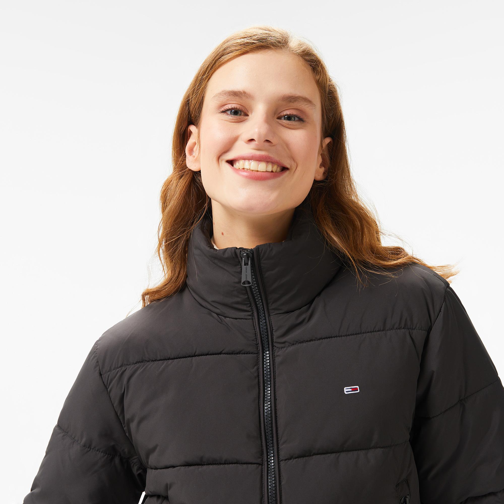 Tommy Hilfiger Jeans Essential Puffer Kadın Siyah Mont