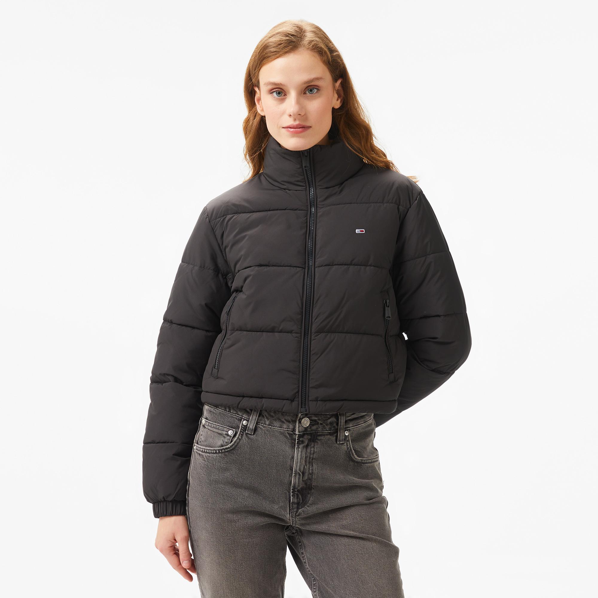 Tommy Hilfiger Jeans Essential Puffer Kadın Siyah Mont