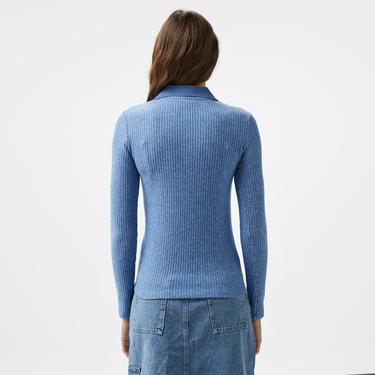  Nautica Kadın Mavi Uzun Kollu Polo