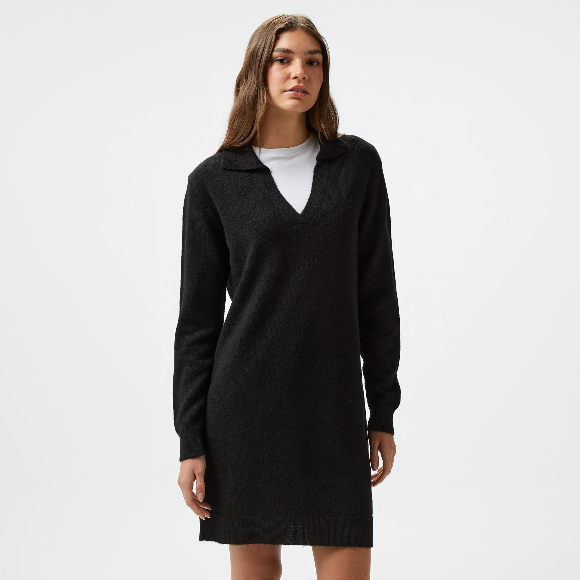  Nautica Kadın Siyah Uzun Kollu Regular Fit Elbise