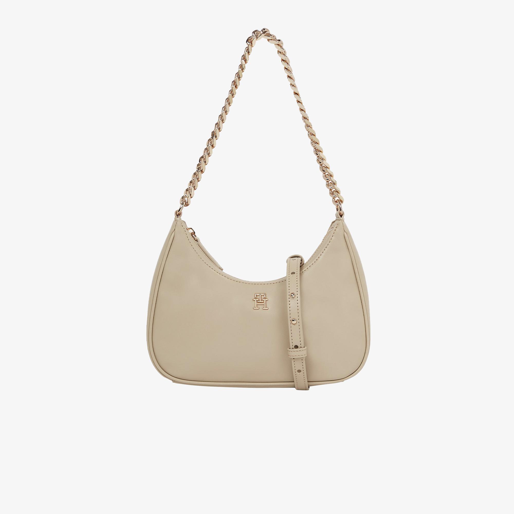 Tommy Hilfiger Refined Chain Crossover Kadın Bej Çapraz Çanta