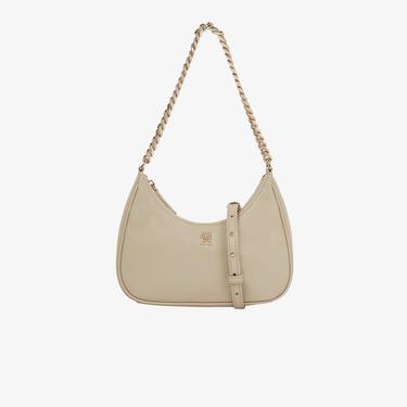  Tommy Hilfiger Refined Chain Crossover Kadın Bej Çapraz Çanta