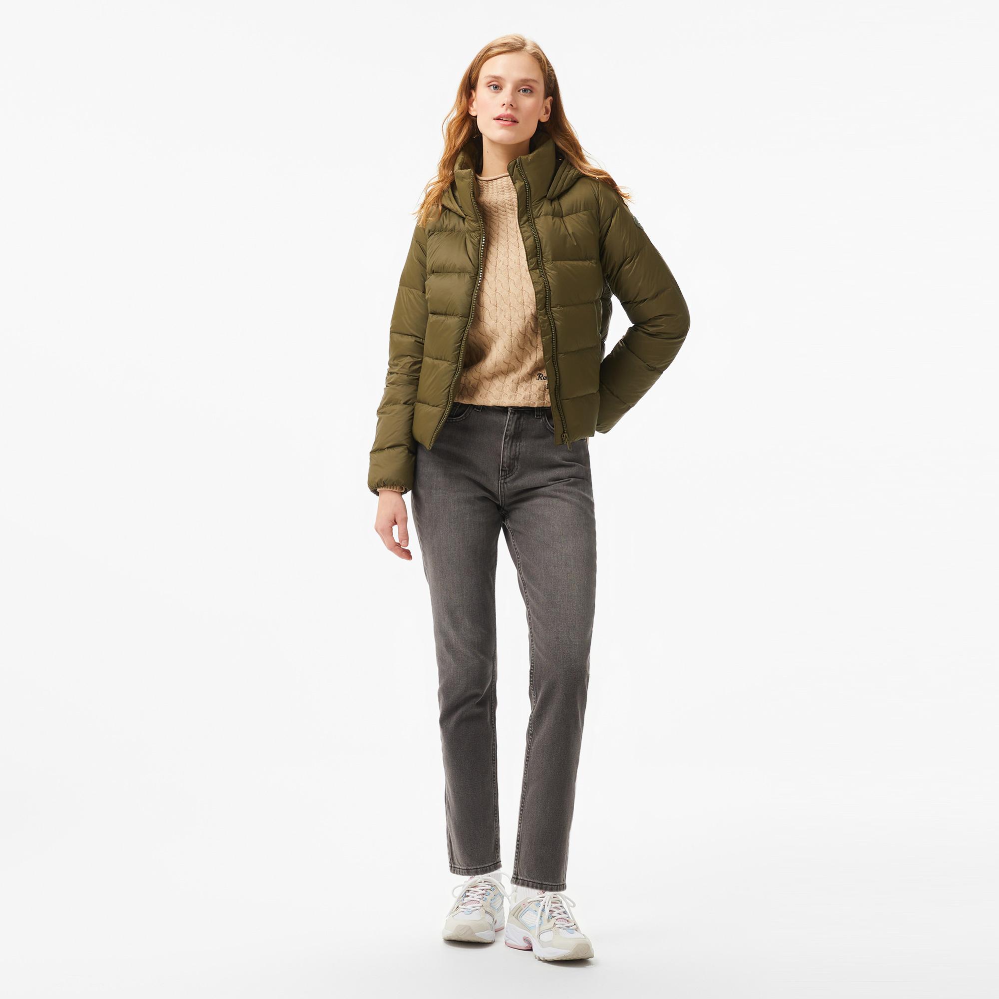 Tommy Hilfiger Down Casual Kadın Haki Ceket