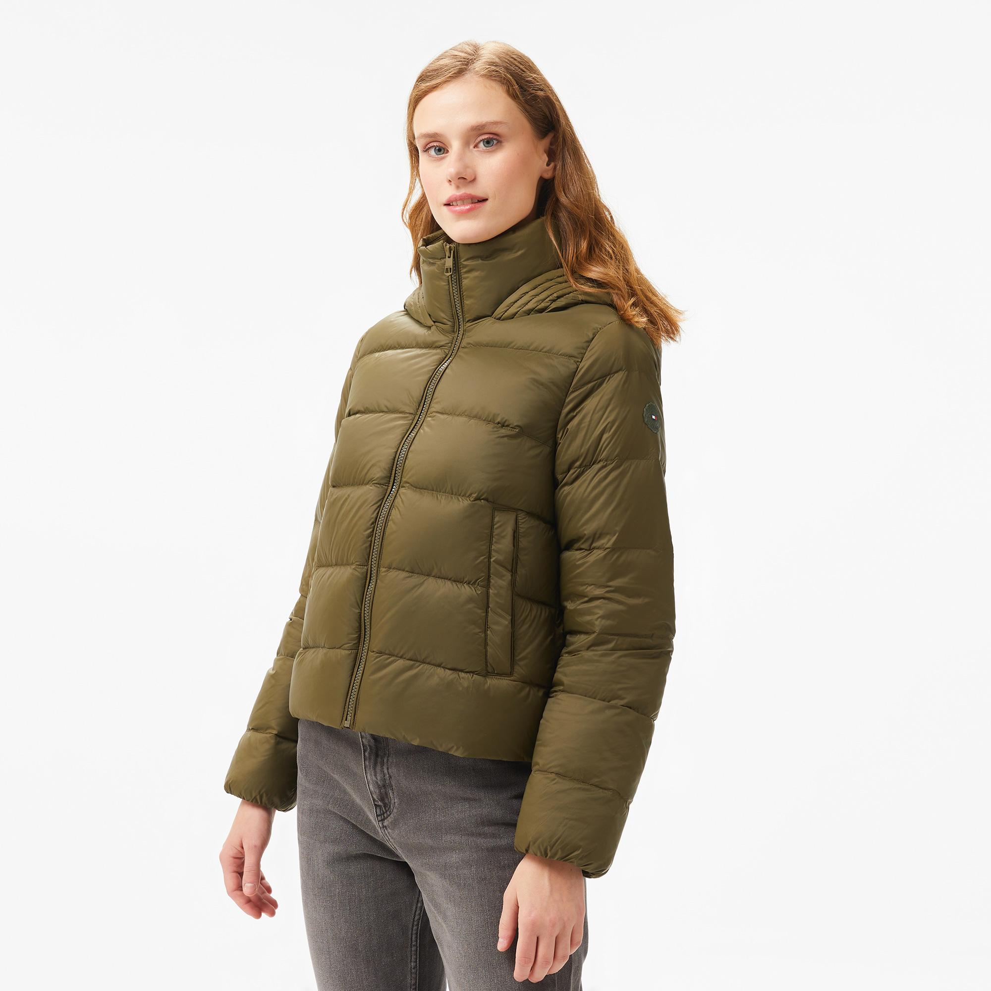Tommy Hilfiger Down Casual Kadın Haki Ceket