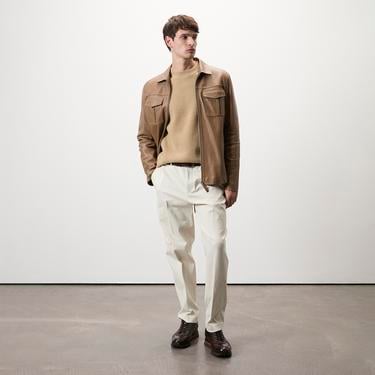  Carlino Kahve Erkek Deri Mont