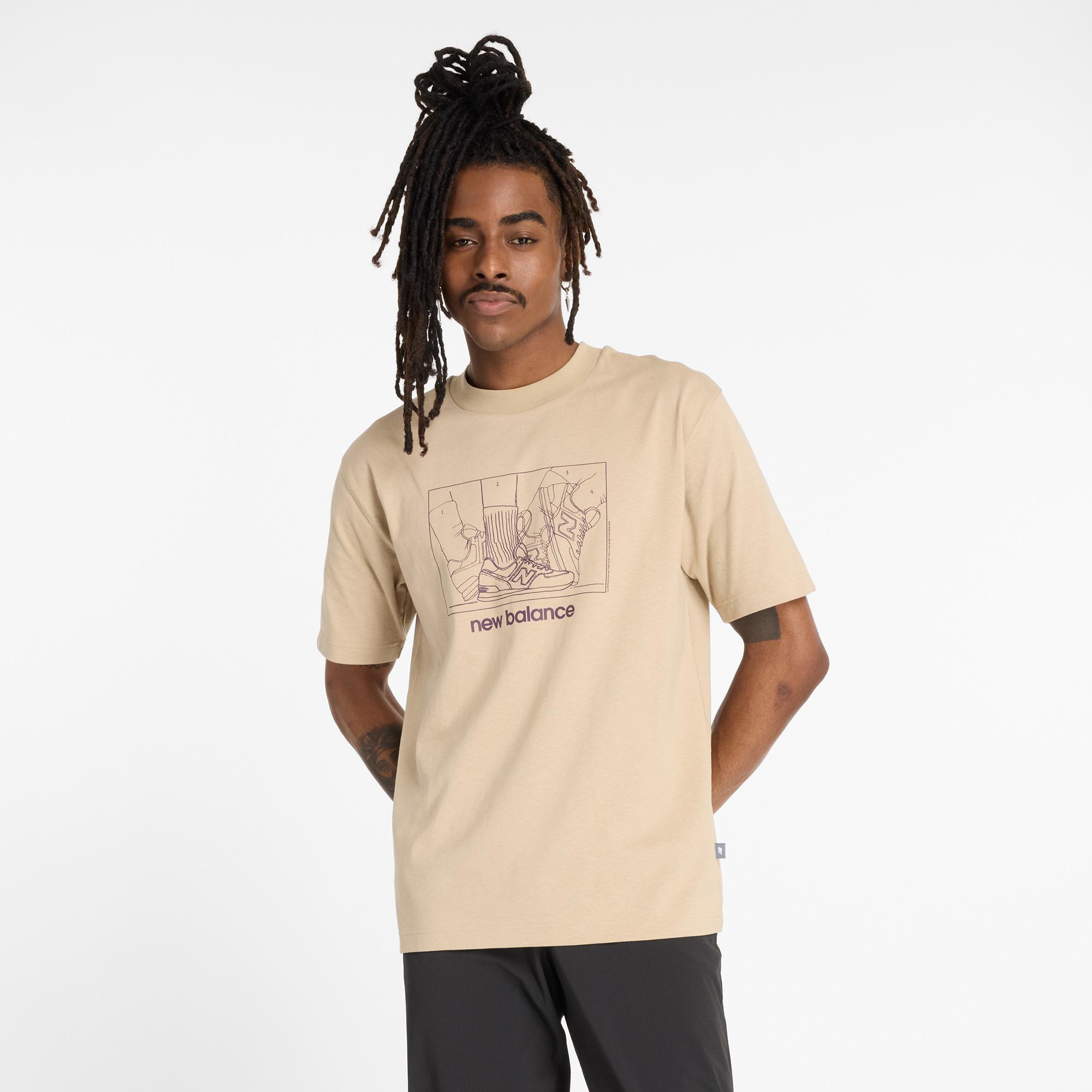 New Balance Athletics Relaxed Grandma Erkek Kahverengi T-Shirt