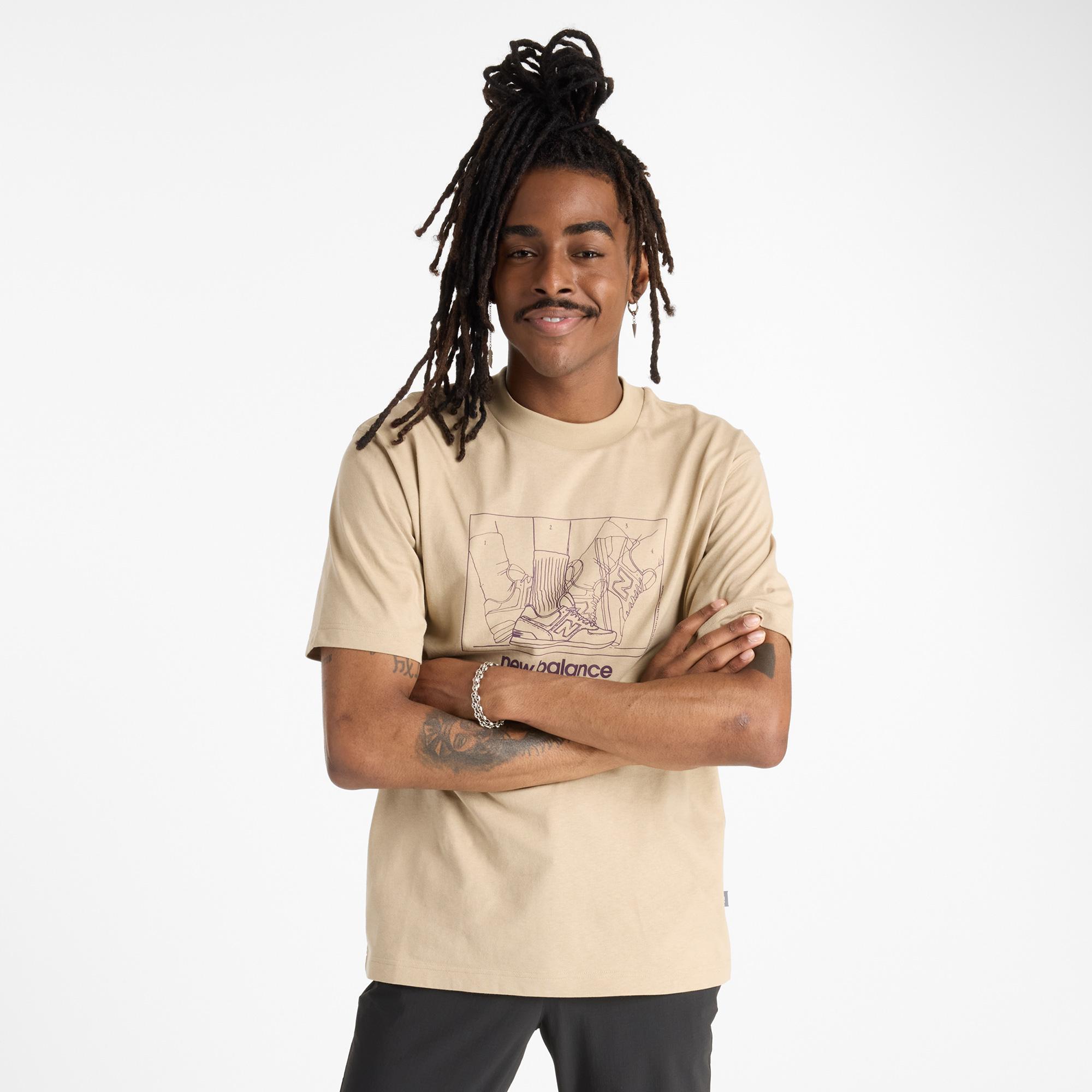 New Balance Athletics Relaxed Grandma Erkek Kahverengi T-Shirt