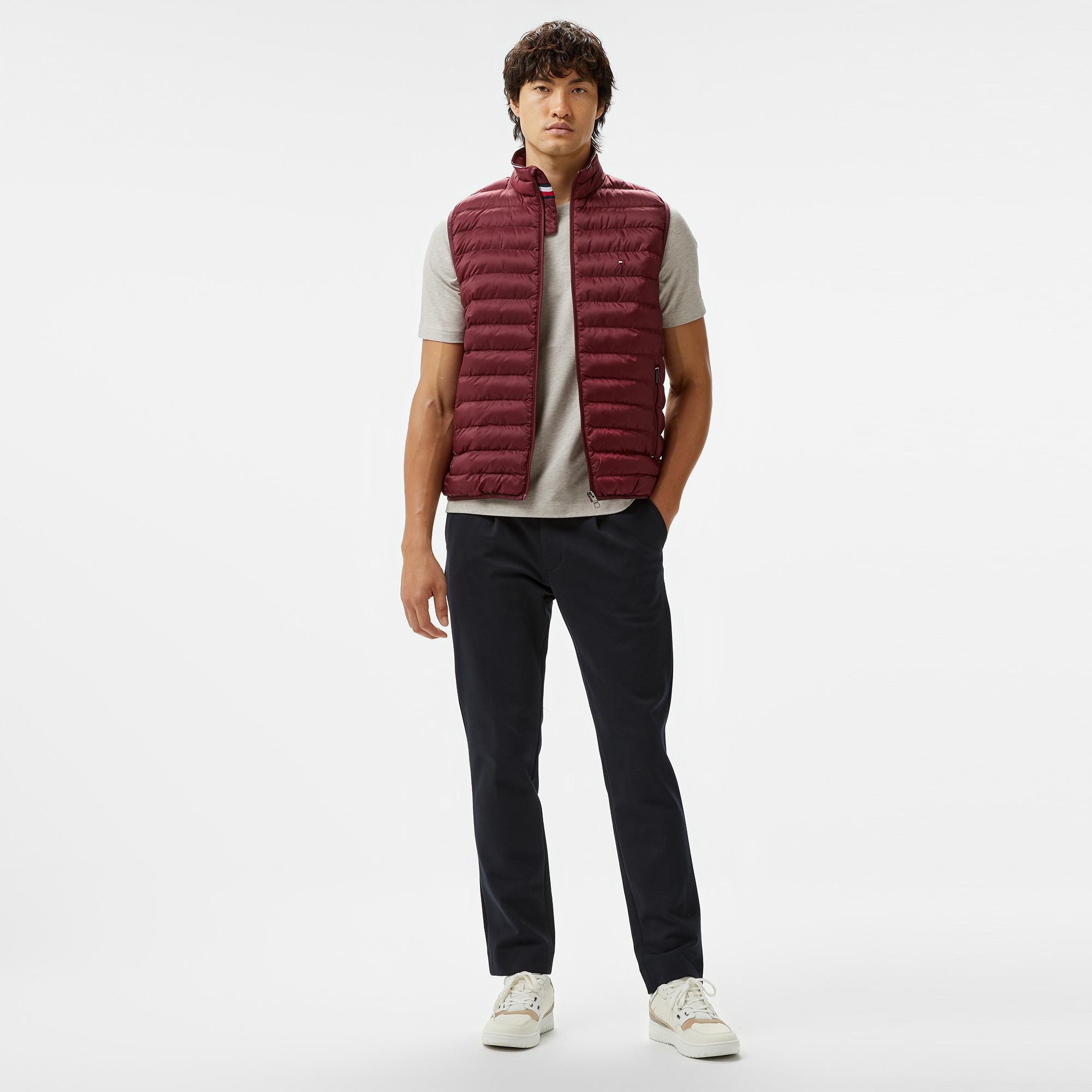 Tommy Hilfiger Packable Recycled Vest Erkek Bordo Yelek