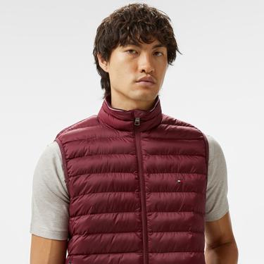 Tommy Hilfiger Packable Recycled Vest Erkek Bordo Yelek