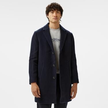  Tommy Hilfiger Dc Wool Mix Erkek Lacivert Kaban