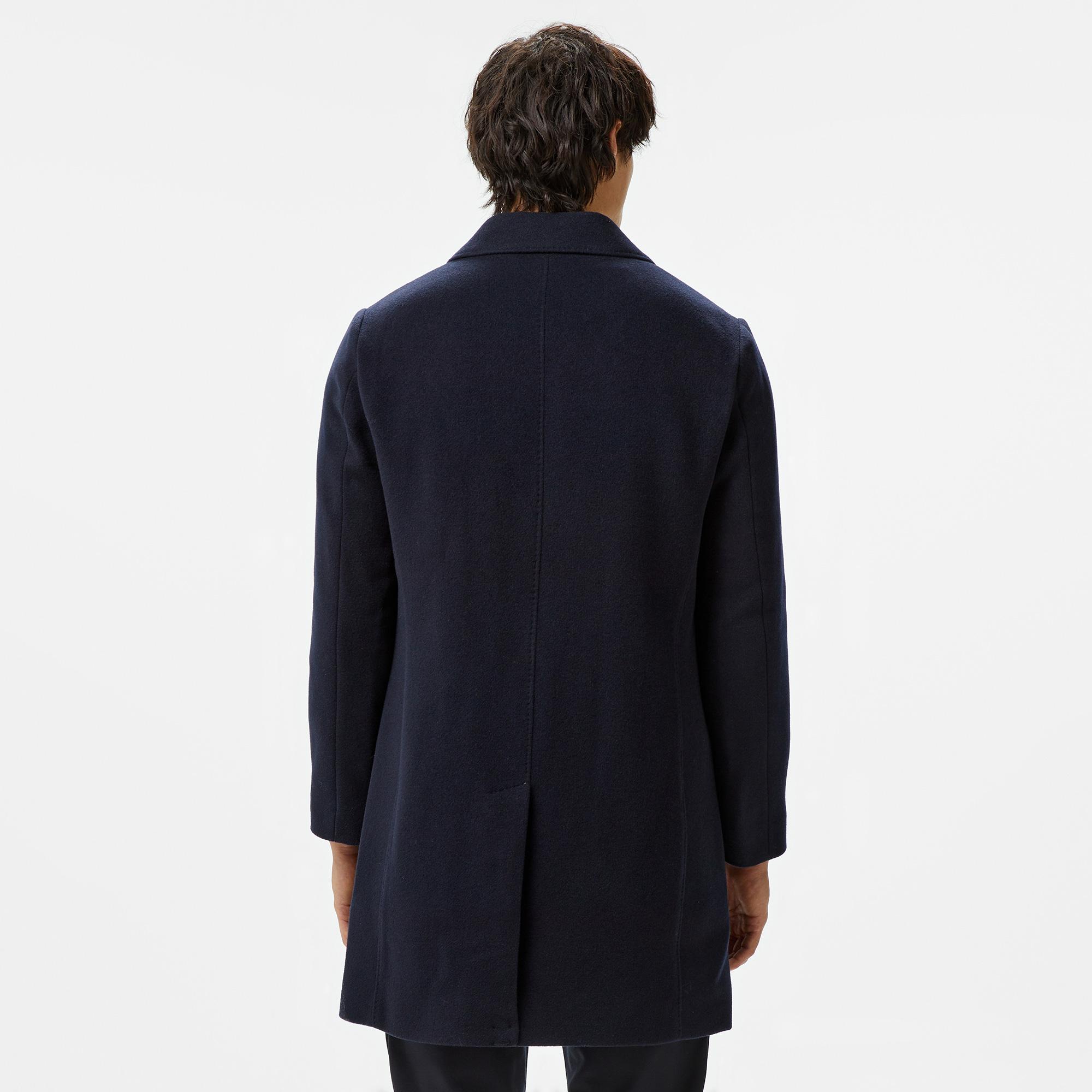 Tommy Hilfiger Dc Wool Mix Erkek Lacivert Kaban