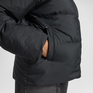  Converse Kadın Kapüşonlu Siyah Şişme Mont