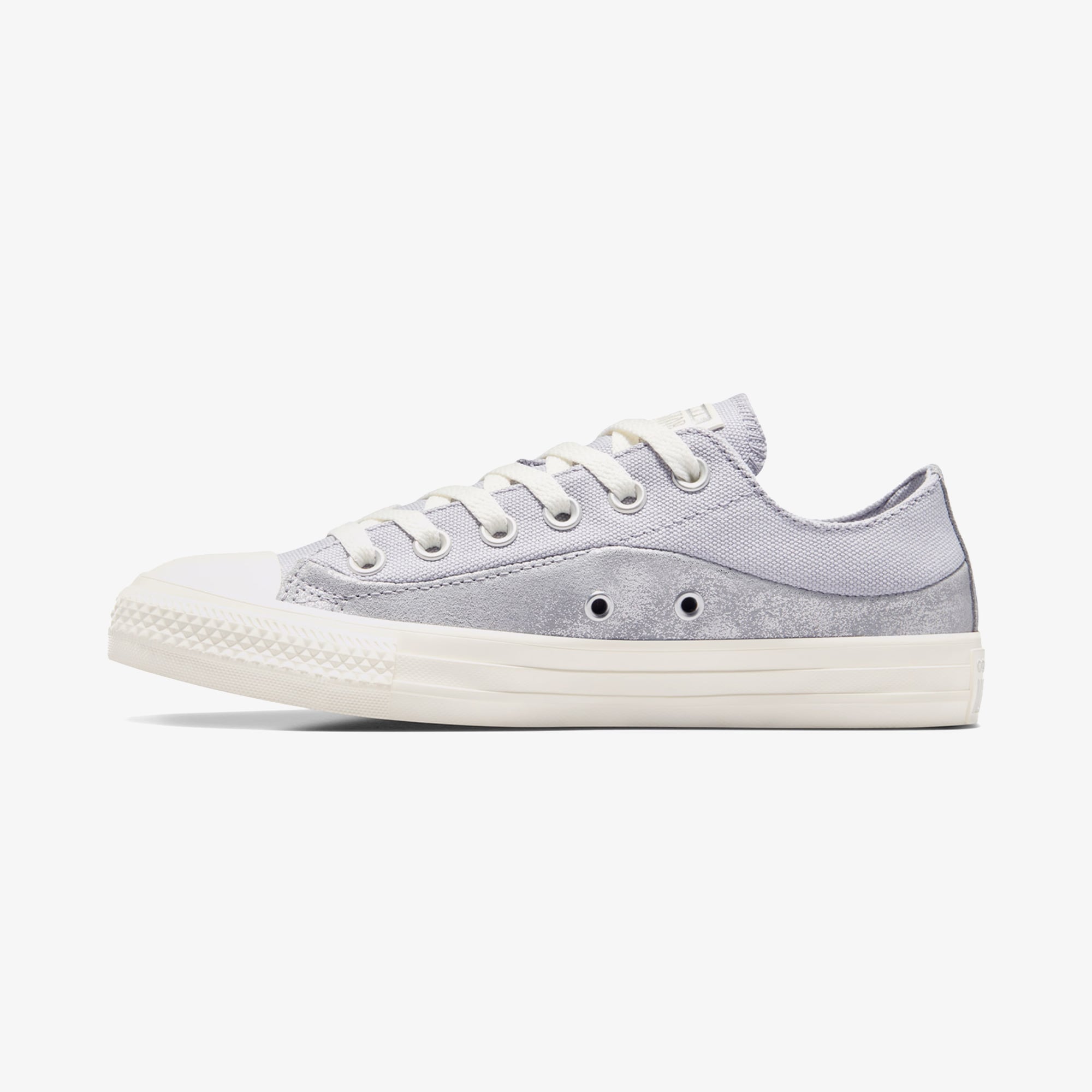 Converse Converse Mor Chuck Taylor All Star Unisex Gri Deri Sneaker | FashFed Mor - 3. görsel