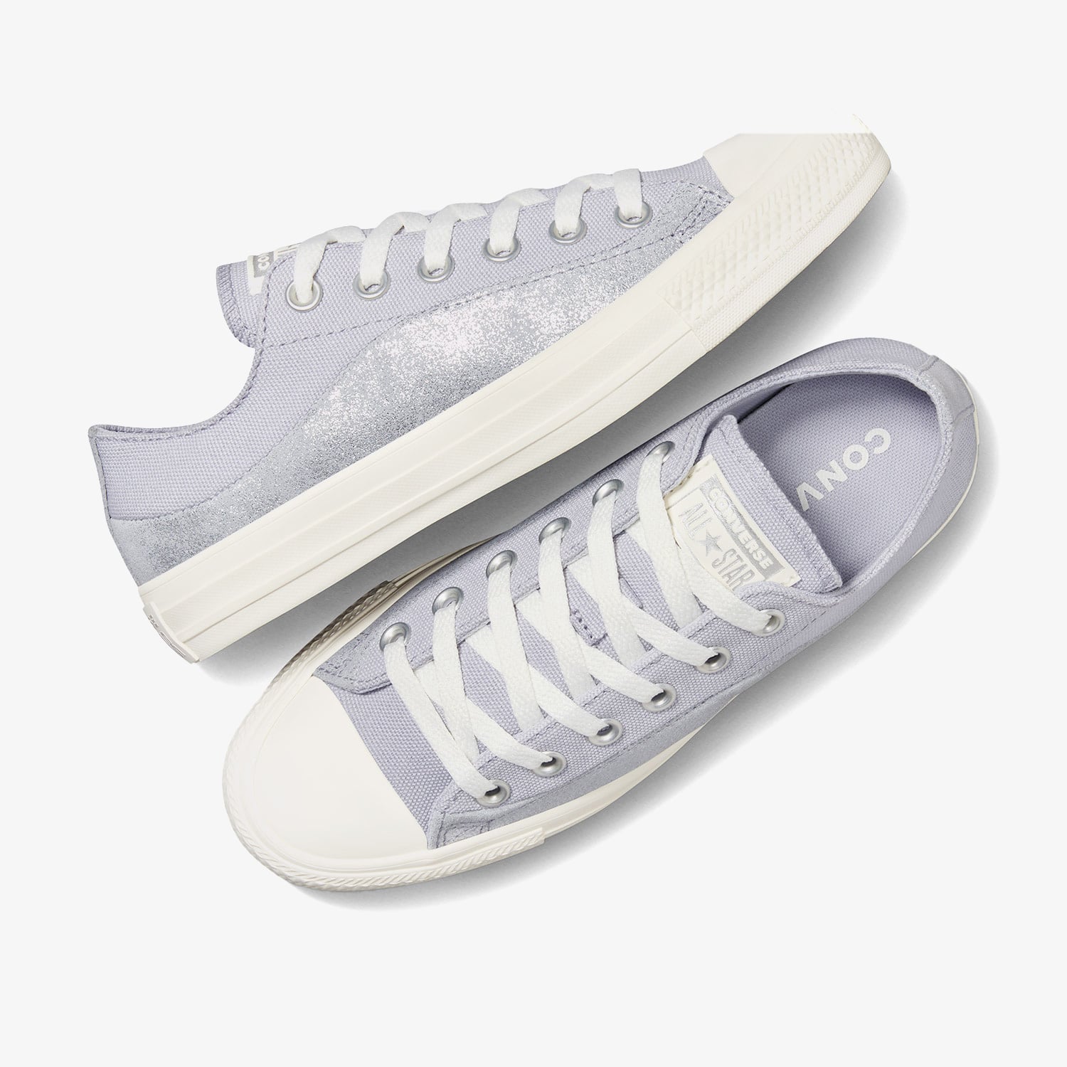 Converse Converse Mor Chuck Taylor All Star Unisex Gri Deri Sneaker | FashFed Mor - 5. görsel