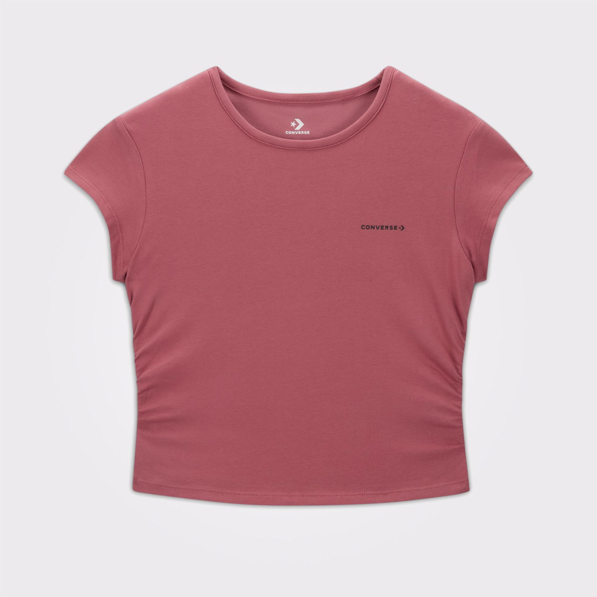 Converse Wordmark Kadın Bordo T-Shirt