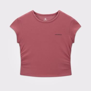  Converse Wordmark Kadın Bordo T-Shirt