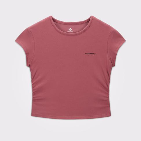  Converse Wordmark Kadın Bordo T-Shirt