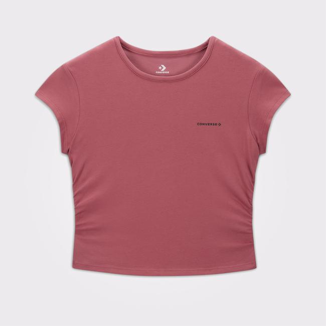  Converse Wordmark Kadın Bordo T-Shirt