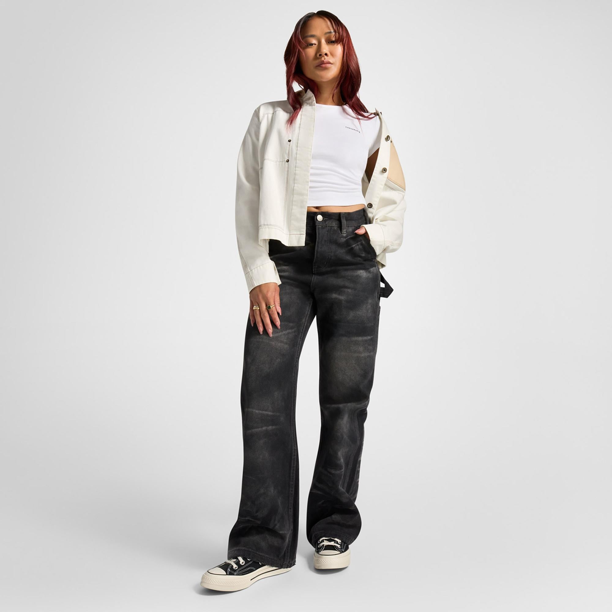 Converse Wordmark Kadın Beyaz T-Shirt