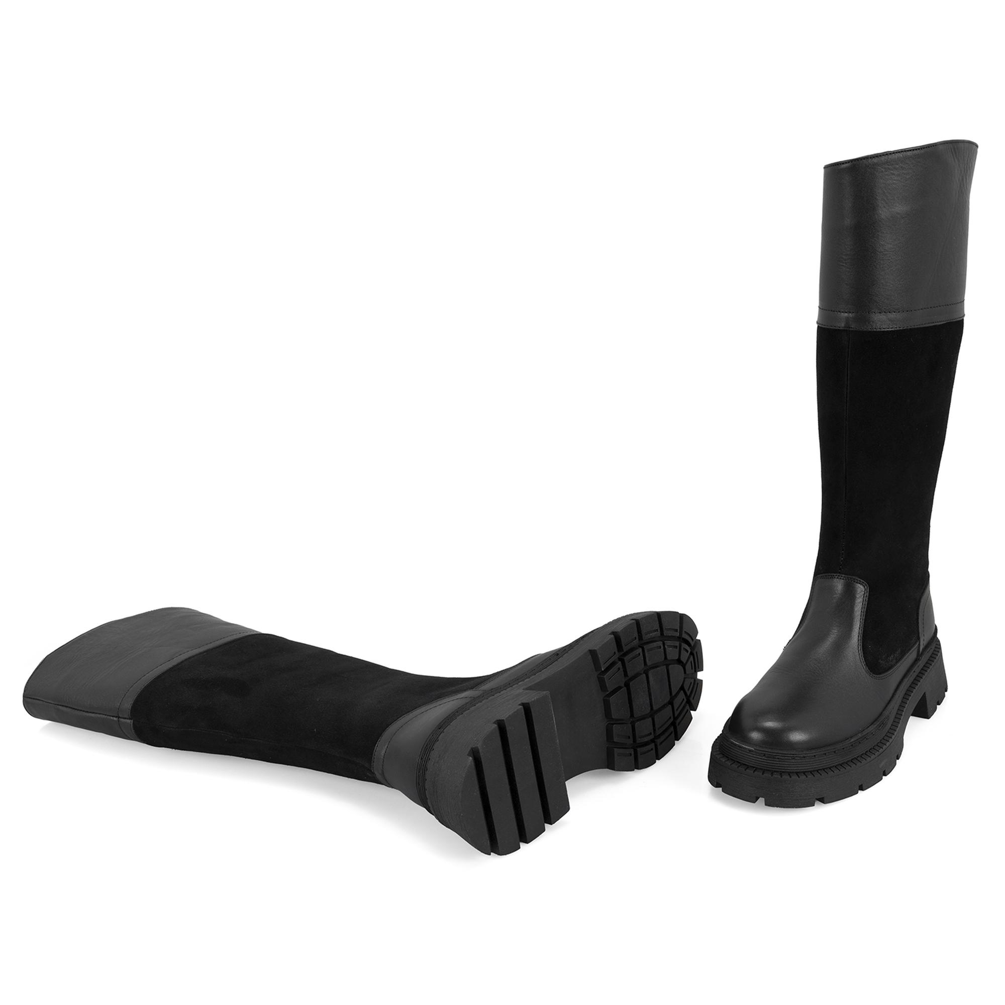 Kadın Siyah Deri Çizme