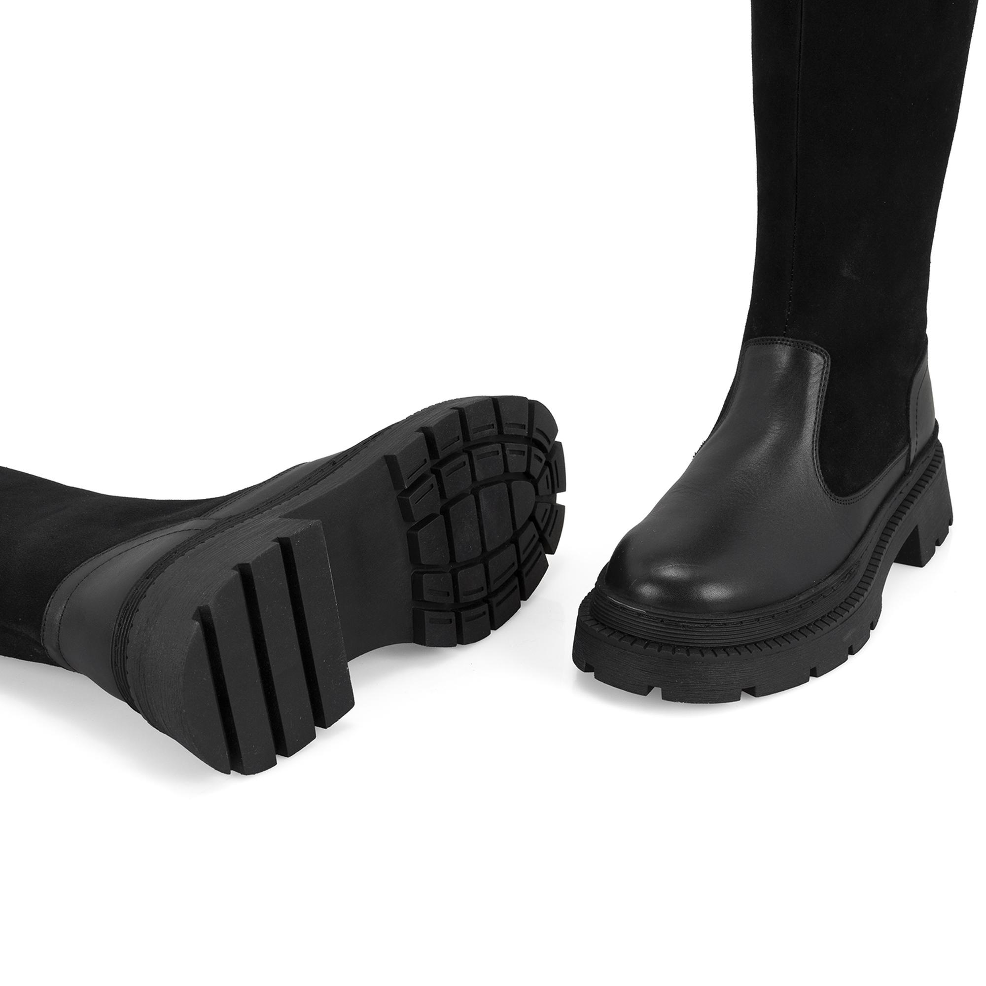 Kadın Siyah Deri Çizme