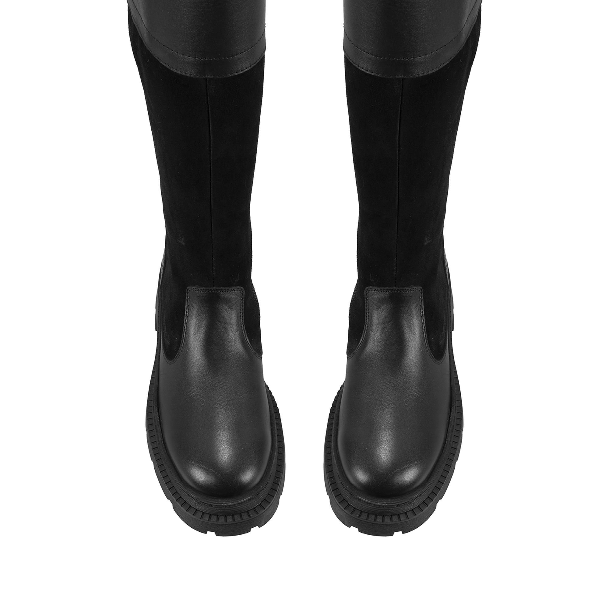 Kadın Siyah Deri Çizme