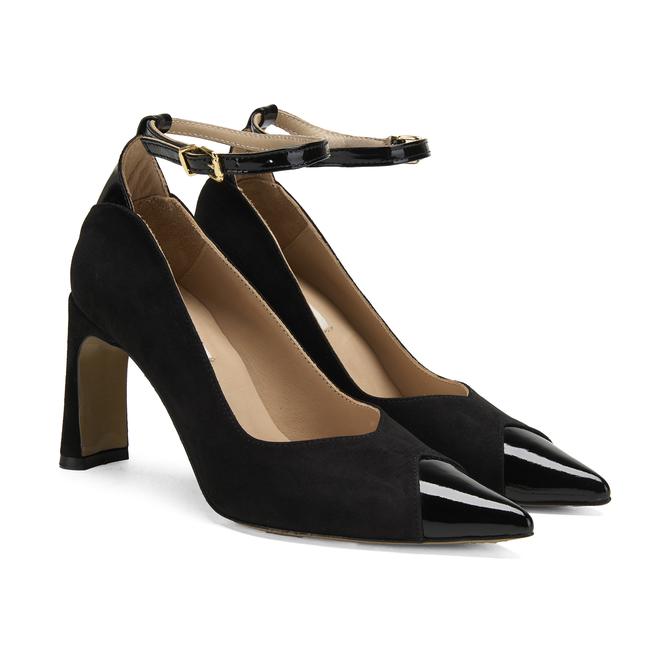  Kadın Siyah Süet Topuklu Abiye Ayakkabı