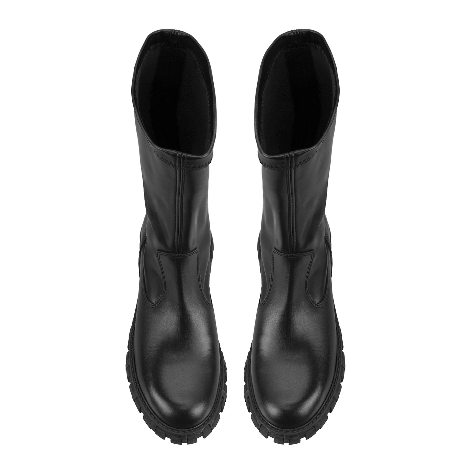 Kadın Siyah Deri Bot