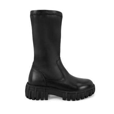  Kadın Siyah Deri Bot