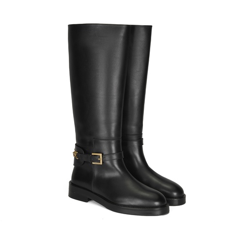  Kadın Siyah Deri Çizme