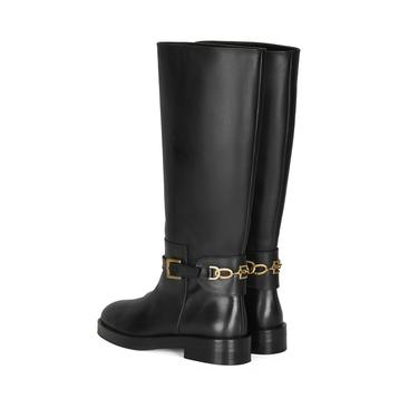  Kadın Siyah Deri Çizme