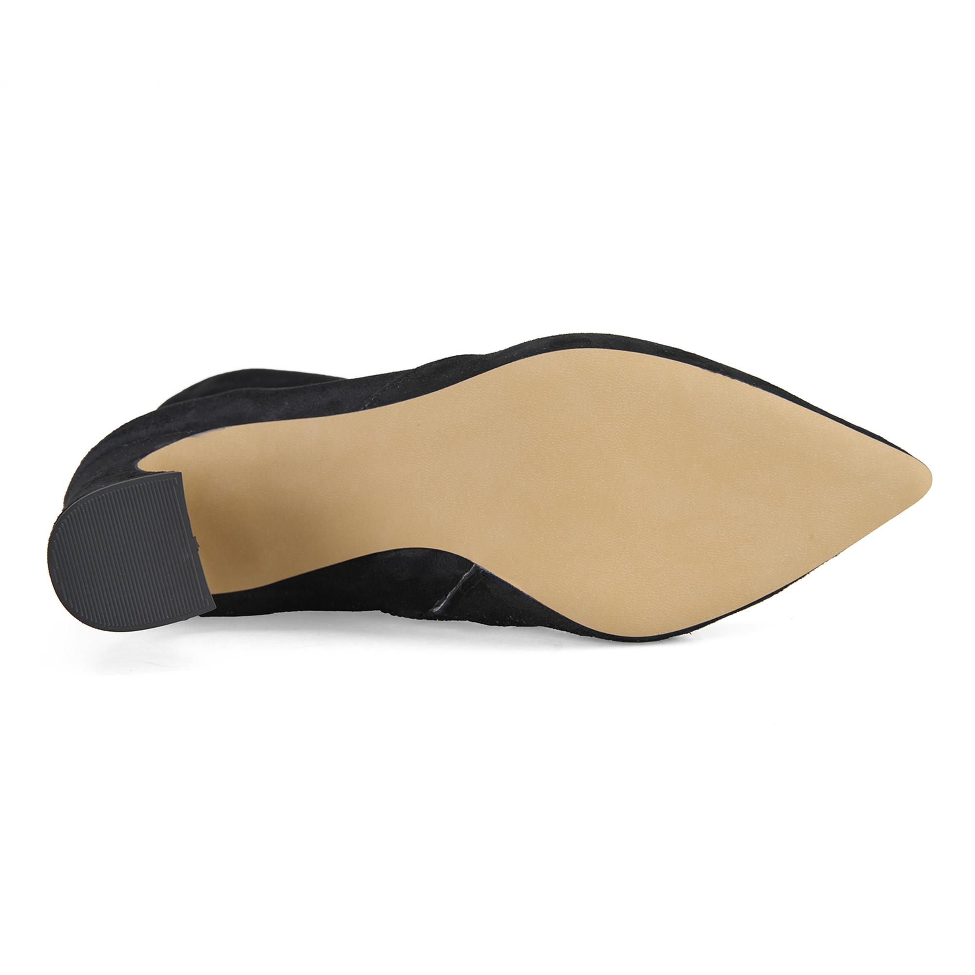 Kadın Siyah Topuklu Süet Bot