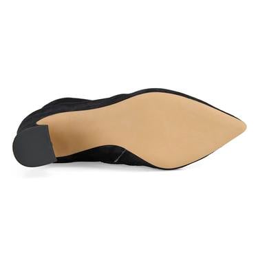  Kadın Siyah Topuklu Süet Bot