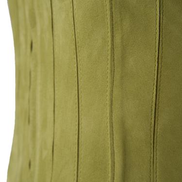  Deundria Yeşil Kadın Panelli Fit Süet Ceket