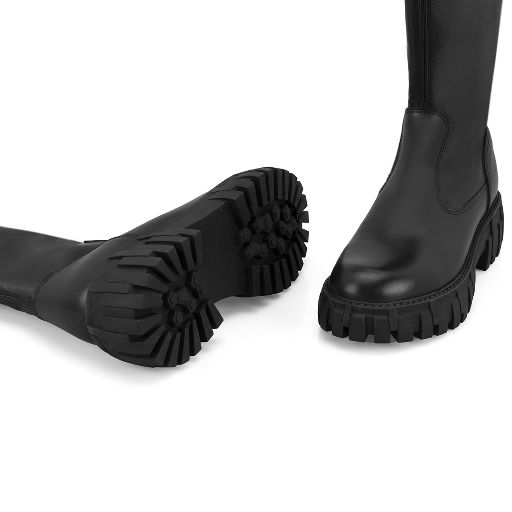 Kadın Siyah Deri Bot