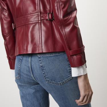  Briellen Kırmızı Kadın Deri Mont